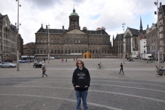 Kevin in the Dam Square in front of the Royal Palace in Amsterdam