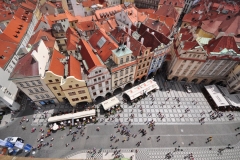 Looking down from the top of the Astronomical Clock