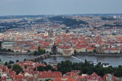 View from the Petrin Hill & Observation Tower in Prague 9